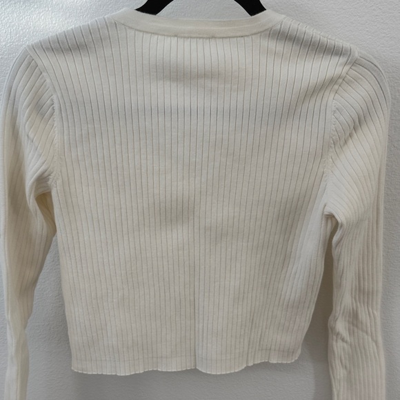 Reformation Ivory Ribbed Knit Top - Picture 4 of 6